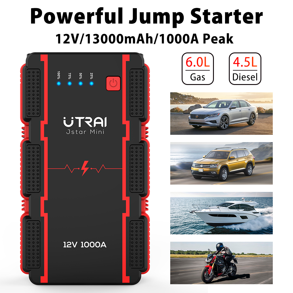 13,000mAh 1,000A, Jstar Mini, Utrai starter in mobilni polnilec