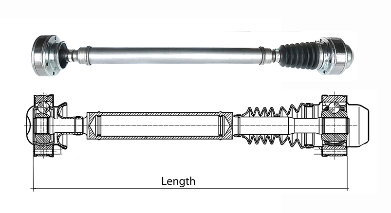 Jeep Cherokee (KJ) L = 770 mm, sp. kardanska gred