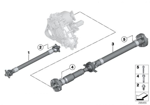 BMW xDrive 1, 2, 3, 4 (F20, F30) kardanska gred